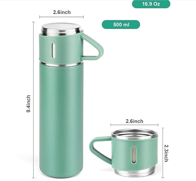 Green Vaccum Flask Set