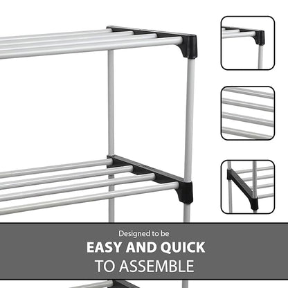 White 3 Layer Plastic Shoe Rack