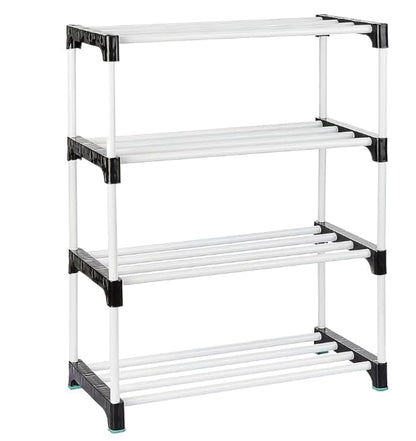 White 4 Layer plastic Shoe Rack