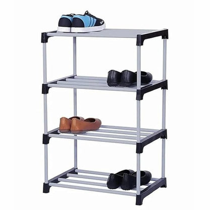 White 4 Layer plastic Shoe Rack