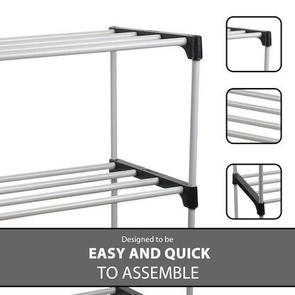 White 4 Layer plastic Shoe Rack