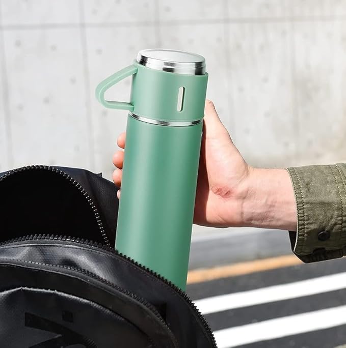 Green Vaccum Flask Set