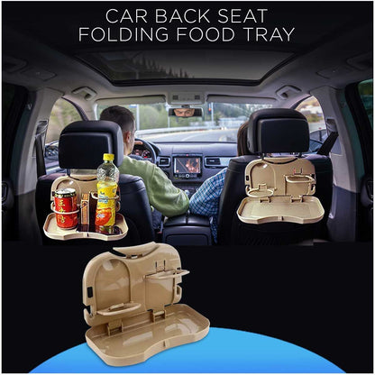Beige Car Back Seat Food Tray