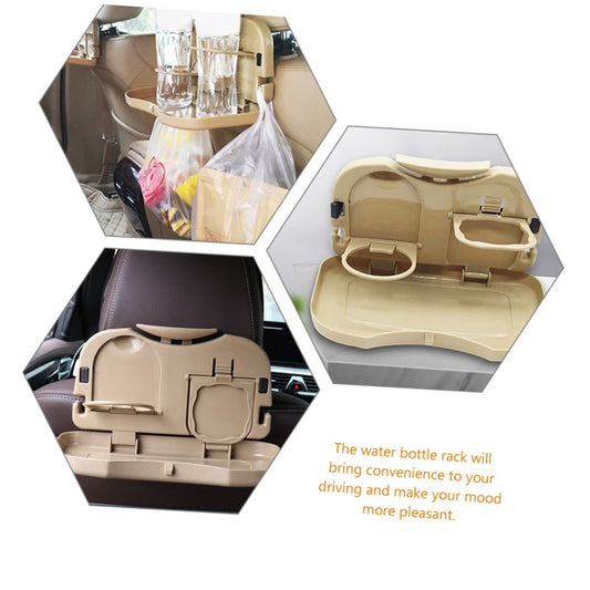 Beige Car Back Seat Food Tray