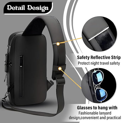 Grey Anti Theft  Bag