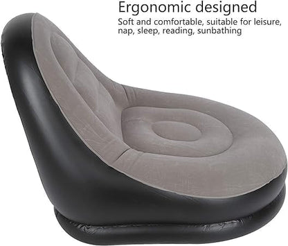 Grey Air Sofa with Foot Stool