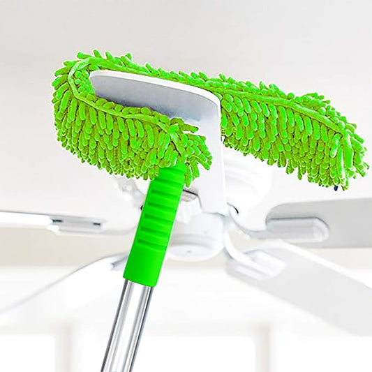Green Microfiber Fan Duster
