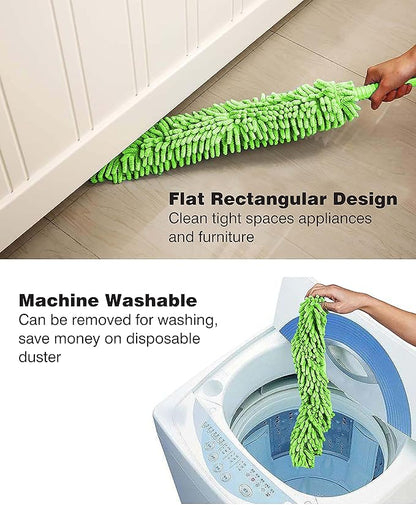Green Microfiber Fan Duster