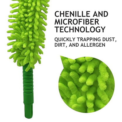 Green Microfiber Fan Duster
