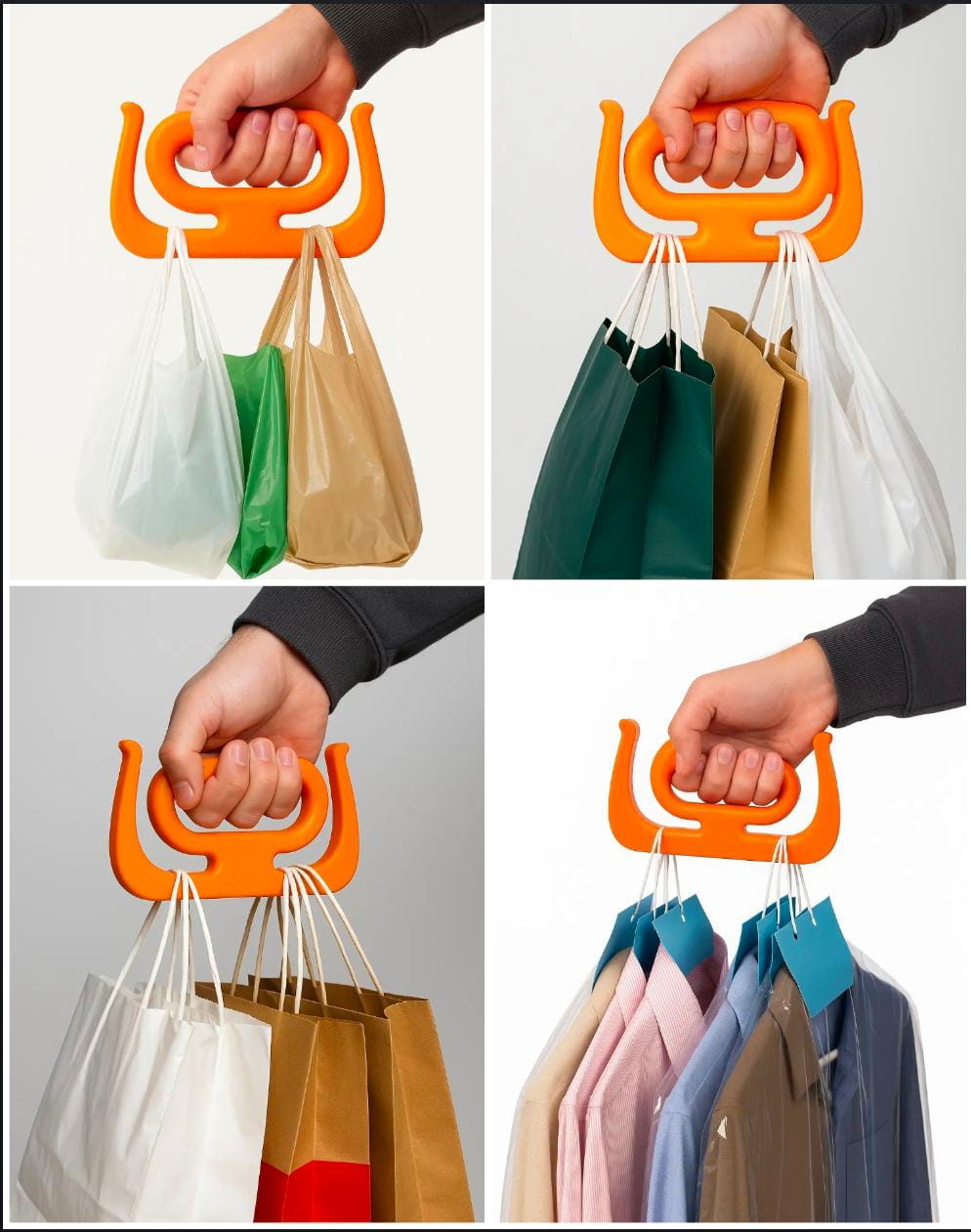 Orange Heavy-Duty Utility Grocery Holder