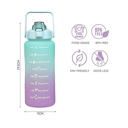 Green 3 in 1 Motivational Bottle Set