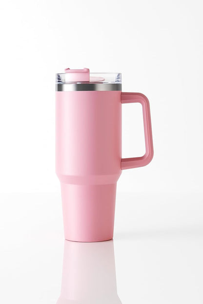 Pink Tumbler with Straw (1200ml)