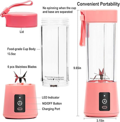 Pink Portable Juicer