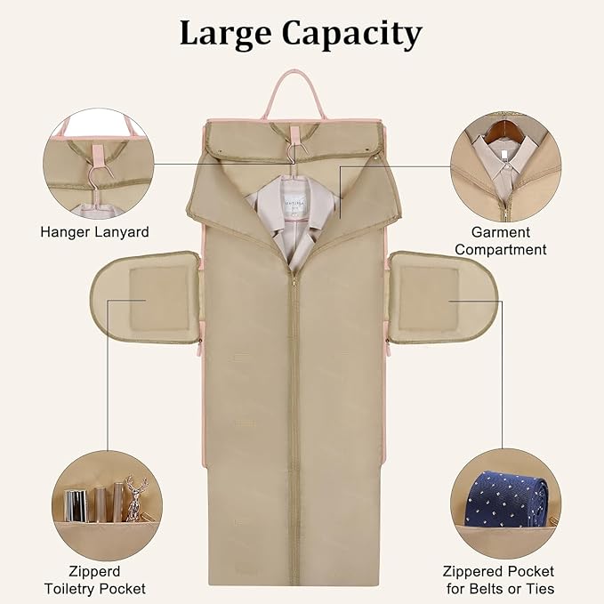 Pink 3 in 1 Hanging Travel Bag