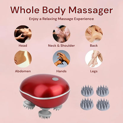 Red Smart Scalp Massager