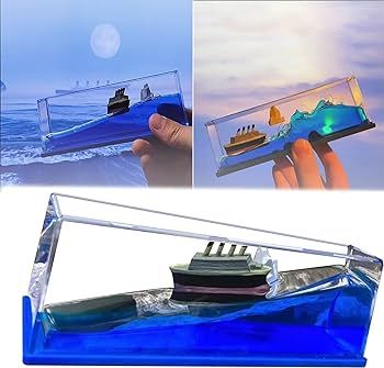 Blue Moving Titanic Liquid Ship